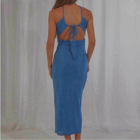 Peppermayo Your Revolution Cobalt Blue Midi Dress - Picture 2 of 4